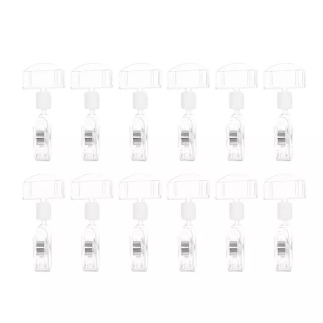 12pcs Tag Holder Stand Up Sign Holder Retail Label Holder Sign Clips