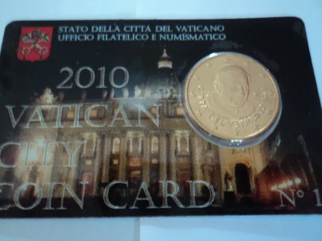 50 cent euro 2010 Vatican city coin card N 1