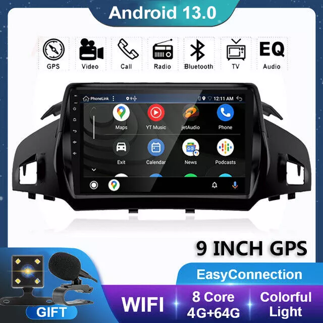 9" Für Ford Kuga Escape C-max Autoradio Android 13.0 GPS Navigation DSP CarPlay