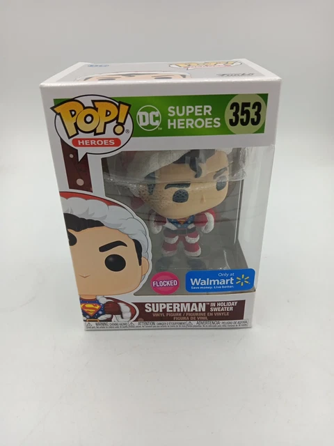 Funko Pop! DC  "Superman in Holiday Sweater" #353 Flocked Walmart