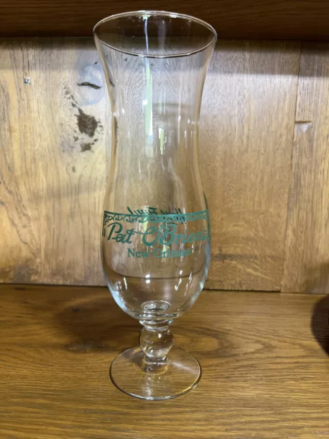 Pat O'Brien's Hurricane Glass HAVE FUN O'Briens Logo New Orleans LA Souvenir VTG