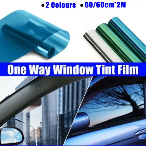 One Way Mirror Reflective Window Tint Film Glass Solar UV Block Tinting Silver