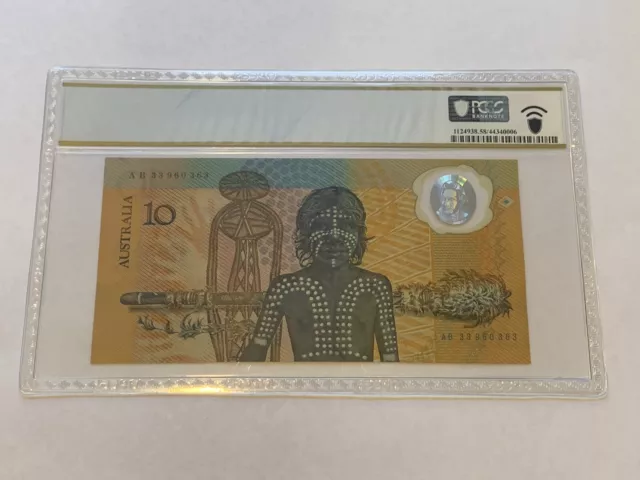 LAST PREFIX $10 Bicentenary 1988 PCGS 58 First Printing Australian Banknote AB33 3