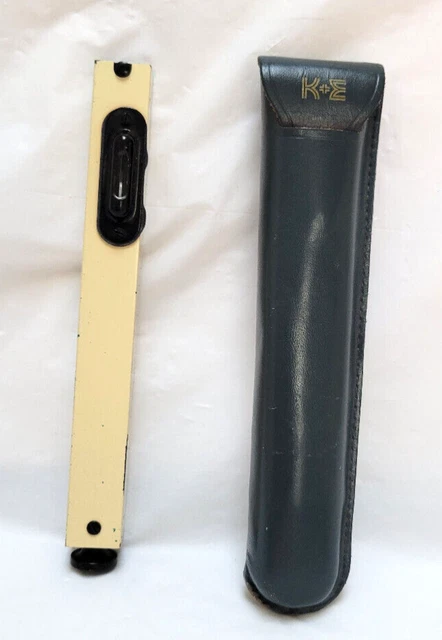 Vintage K & E 6.25" Pocket Surveying Hand Level Scope with Dark Green Case