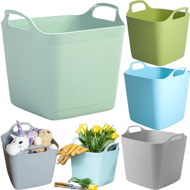 Town & Country 40L Square Flexi-Tub Soft Grey (TCG8118