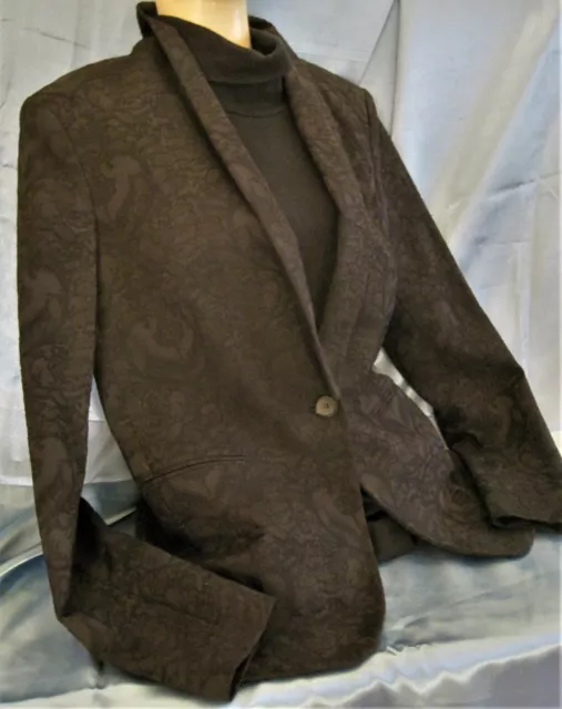 eleganter schwarzer Blazer OUI made with love Gr. 38 Abendblazer Jacquard