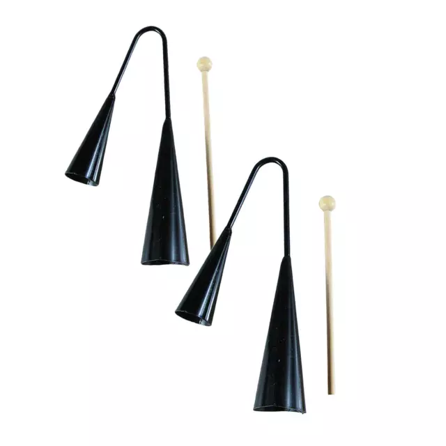 Deux Tons Agogo Bell Latin Percussion Instrument Double Cloche pour Aides