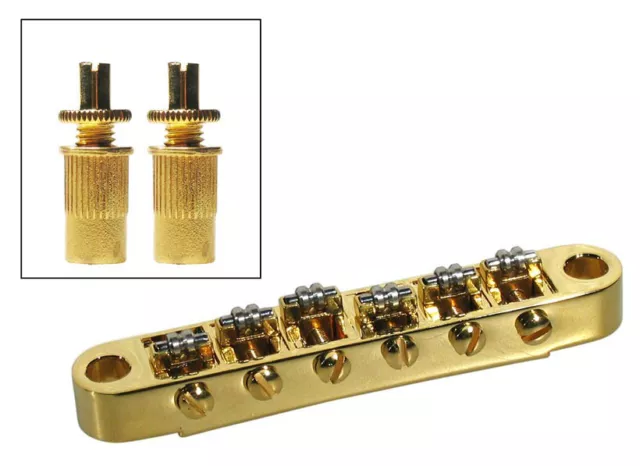 LP-Style Roller-Bridge/Brücke von "Boston" gold- Guitar Bridge