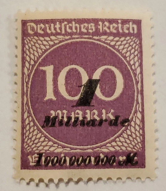 GERMANY 1923 HYPERINFLATION Period, Weimar Republic, 1 Million over 100
