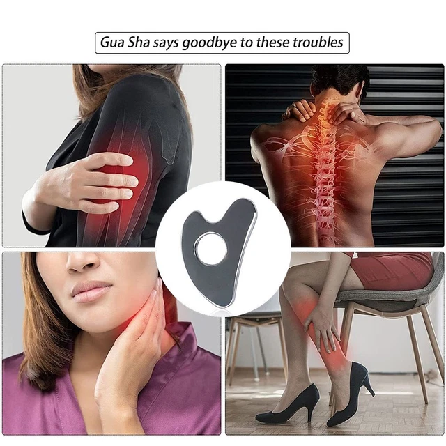 Portatif Acier inoxydable Massager Outil de massage Gua Sha Massage musculaire