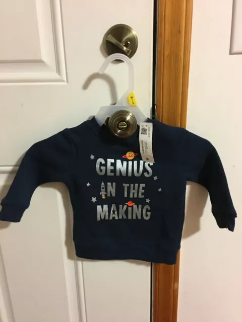 Brand New Infant Boys Size 6-9 Months Garanimals Long Sleeve Fleece Top