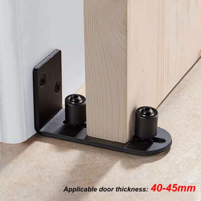 Sliding Barn Door Floor Guide Stay Roller Adjustable Wall Mount Hardware Kit NEW