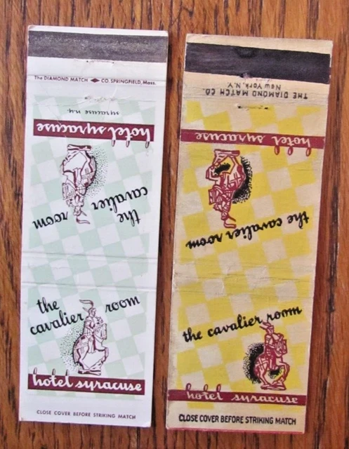 Cavalier Matchbook Matchcovers: Cavalier Room Hotel Syracuse, New York -C13