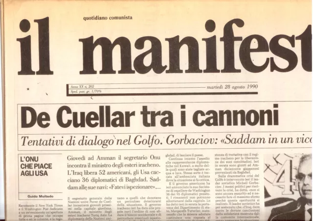 M8 Il Manifesto N. 202 Anno Xx  28 Agosto 1990