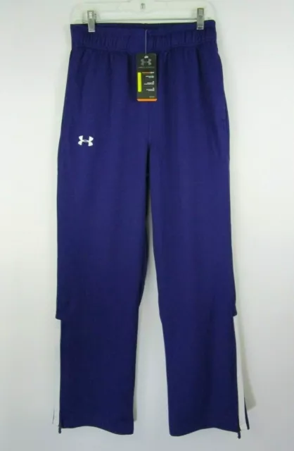 Under Armour Athletic Purple Mens Loose Fit Pants W/Zipper Ankles Size M