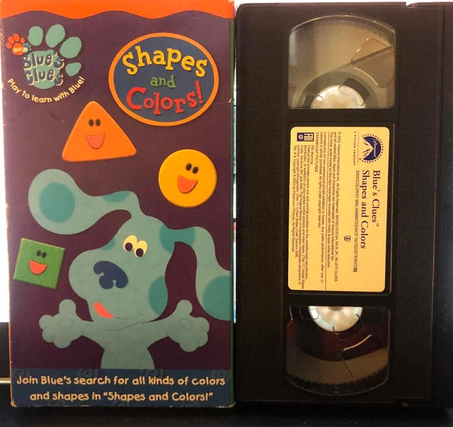 BLUES CLUES VHS Shapes And Colors Nickelodeon VHS Carded Cover EUR 35