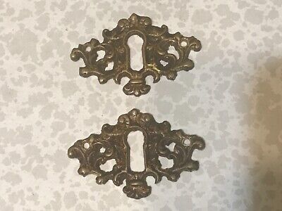 RARE 19th CENTURY Period FANCY VICTORIAN  keyhole escutcheons Spectacular!
