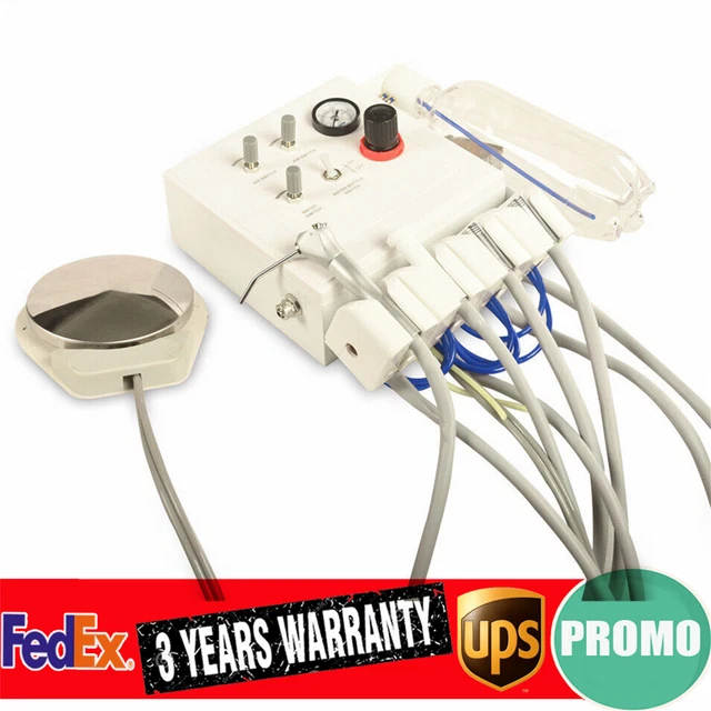 PORTABLE DENTAL TURBINE Unit 4Hole Tubing 600ml Water Bottle Weak