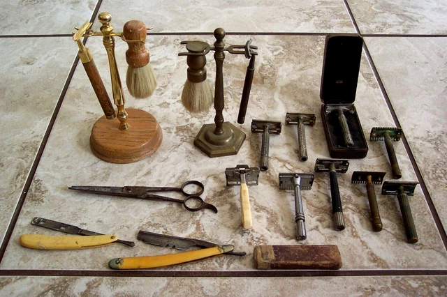 Vtg Gillette Schick & More Safety Razor Straight Razor Razors Lot Restore Repair