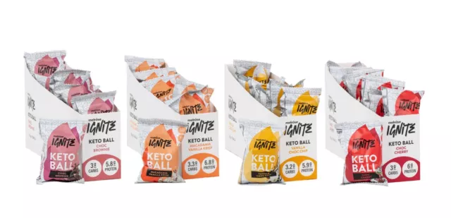 New Melrose Ignite Keto Ball 35g x 12 Pack All Flavours