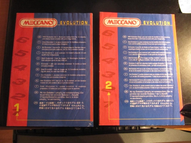 Meccano catalogue n° 18A 1918 emploi des boites Nos. 1 2 & 3 RARE