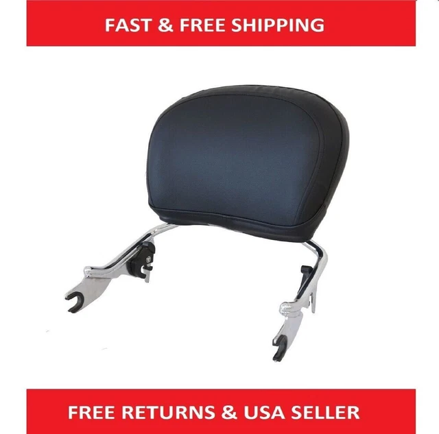 Detachable Low/Profile Backrest Sissy Bar Pad Upright Fit Harley Touring 09/UP