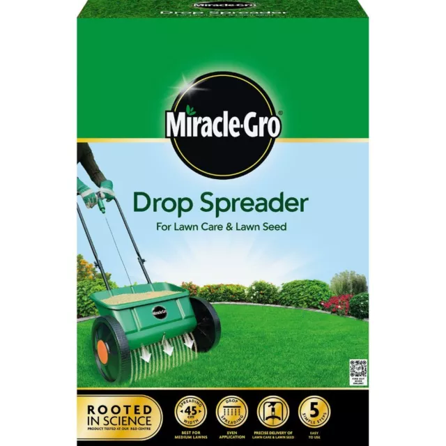Miracle-Gro Spreader a goccia da giardino dispenser fertilizzante per mangimi erba prato
