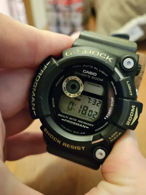 Casio G-Shock Frogman Gw-200Tc Mens Divers Watch Pre Owned 2