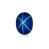 Natural 6 Rays Blue Star Sapphire Oval Cabochon 7.20CTs 10X14X5 mm Loose Gemston