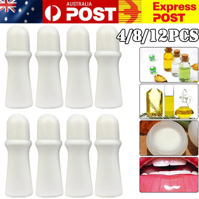 4Pcs Roll Ball On Bottle 75ml Roller Refillable Perfume Essential Oil Containers