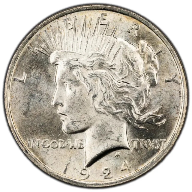 United States 1924 $1 Peace Dollar Silver Coin