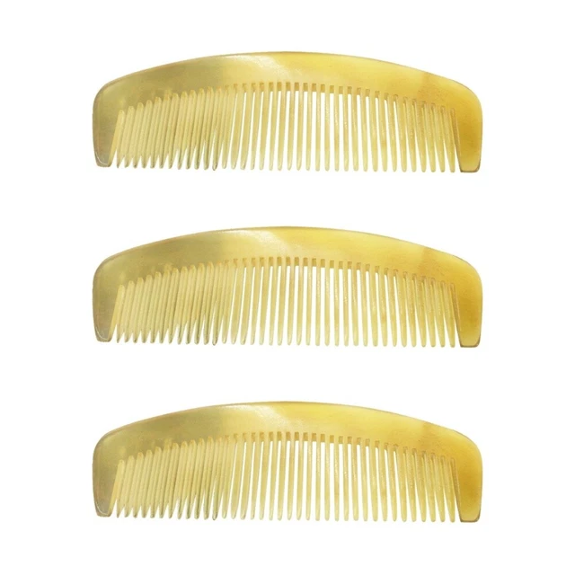 3 Count Fine Hair Combs Without Handle Girls Hairstyle Horns