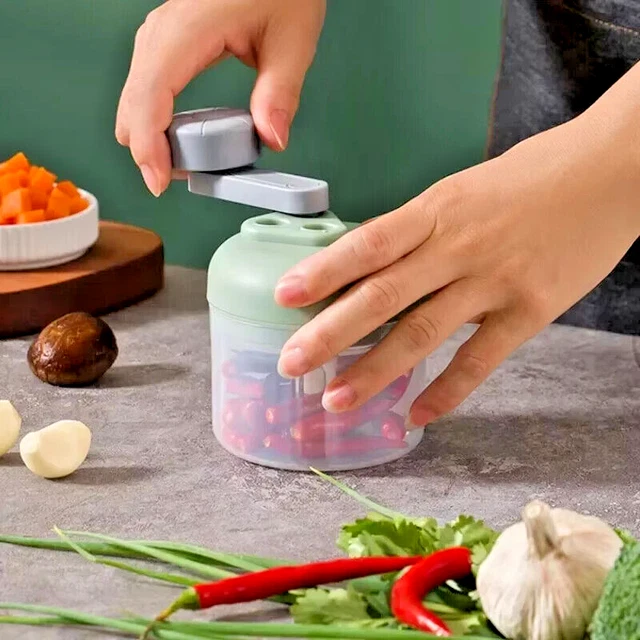 Tritatutto Manuale Da Cucina - Taglia Cipolla, Aglio E Verdure Con Meccanismo A Corda - Foto 2