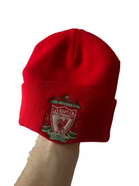 Vintage Liverpool Beanie Made In UK Hat Football Rare Red One Size