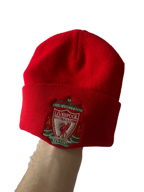Vintage Liverpool Beanie Made In UK Hat Football Rare Red One Size