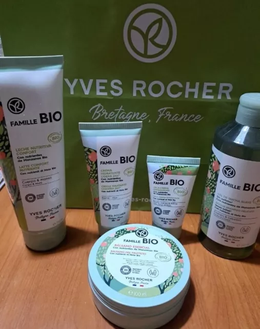 Yves Rocher Set FAMILLE BIO  Nr 5 Pezzi NUOVA FRAGRANZA