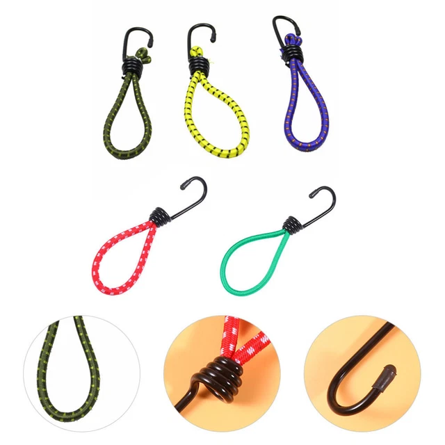 5pcs Bungee Corde Clips Bâches Tarp Bungee Cordons Tente Cordon Élastique