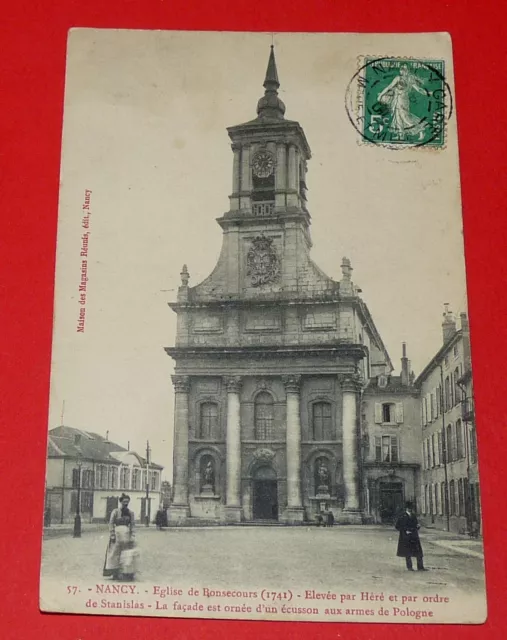 Cpa Carte Postale 1909 Nancy Eglise De Bonsecours  54 Meurthe Et Moselle