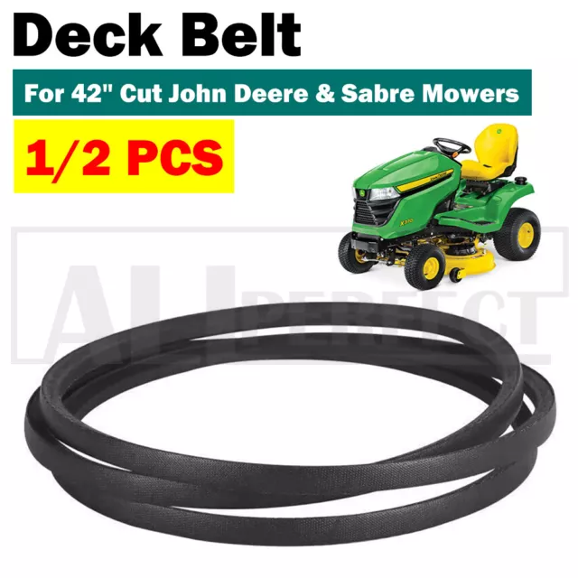 1/2PCS Deck Belt For 42" Cut John Deere & Sabre  Ride on Mowers GX20072 GY20570