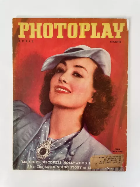 Photoplay Magazine April, 1936 Vol. XLIX. No.4. Joan Crawford RETRO Hollywood 