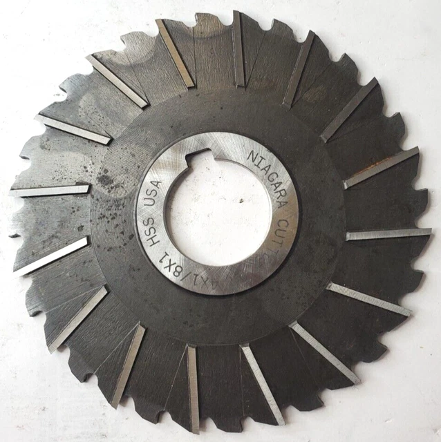 Niagara Milling Cutter G4 4 X 1/8 X 1" Hss Usa 32 Teeth Slitting Saw Blade