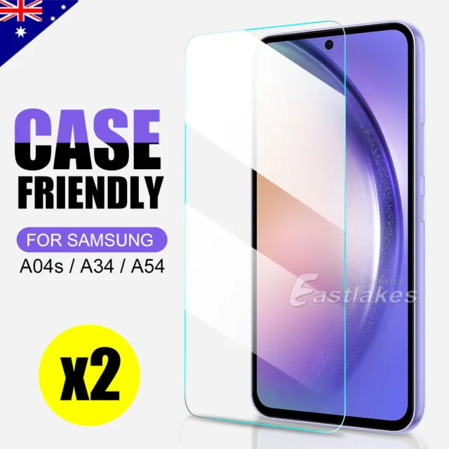 2X For Samsung Galaxy A04S A14 A23 A22 A54 A33 Tempered Glass Screen Protector