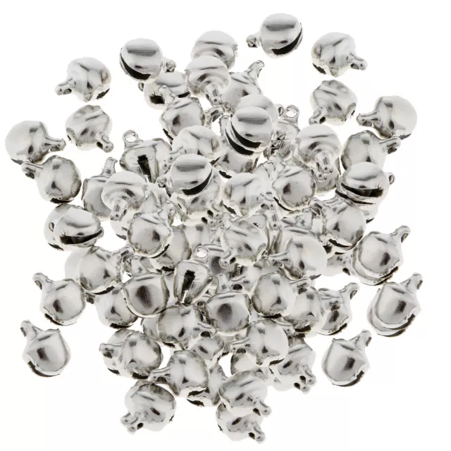 100 pcs  Glöckchen Schellen Basteln Anänger kleinen Glocken Jingle Bells für