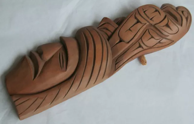 Vintage N Baker Carving Probably Squamish Salish Tribe Signed First Nations