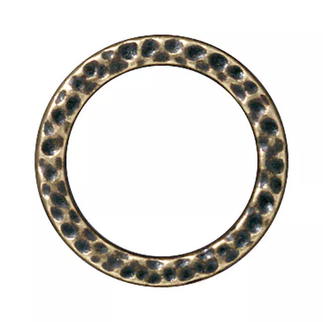 TierraCast Link Hammertone 19mm Ring Brass Oxide Jewellery Making