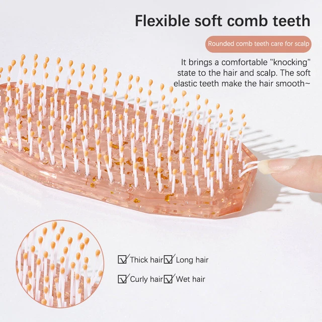 Transparent Bling Elastic Massage Air Bag Comb Head Care Styling Accessories