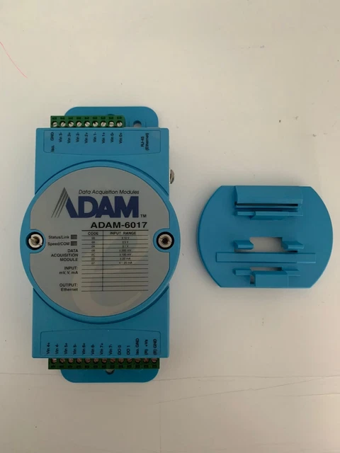 ADAM 6017 modulo acquisizione dati con staffe di montaggio su guida din blocco terminale inc