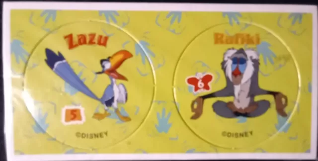 Walt Disney Lion King Pogs Zazu Rafiki Chex Mix Cereal Premium Unopened Sealed