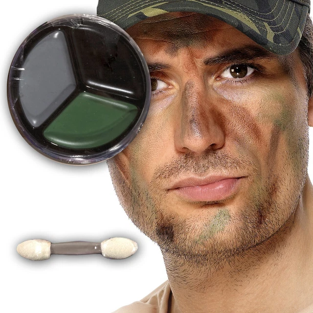 Tarnschminke Mimetico Make Up Soldati Trucco Carnevale Braun Nero Verde