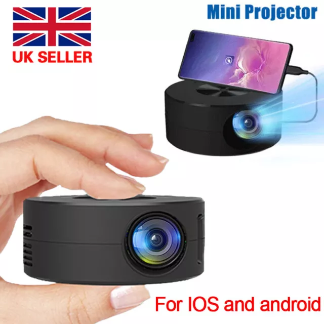 Mini Projector LED HD 1080P Home Cinema Portable Home Theater Movie Projector UK